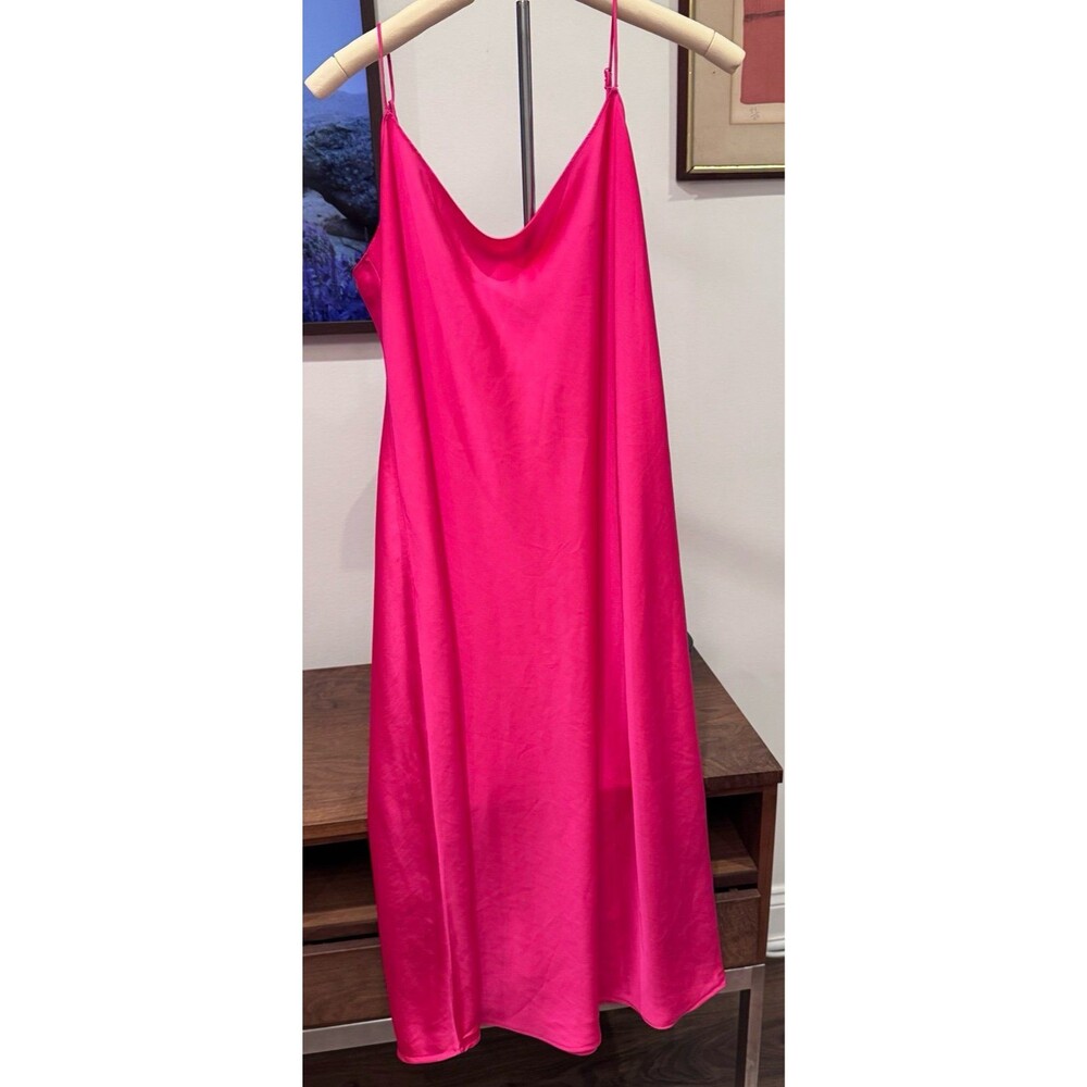 JCREW Slip Dress 14.  Like New.  Hot Pink. Dress or Nightgown.